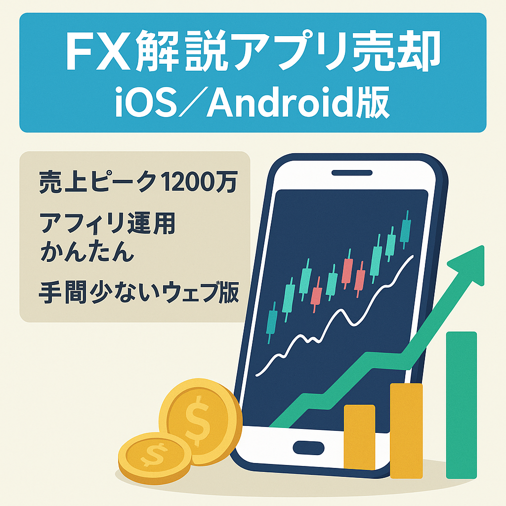 初心者向けFX解説アプリです!　ios/Android版セット売却!