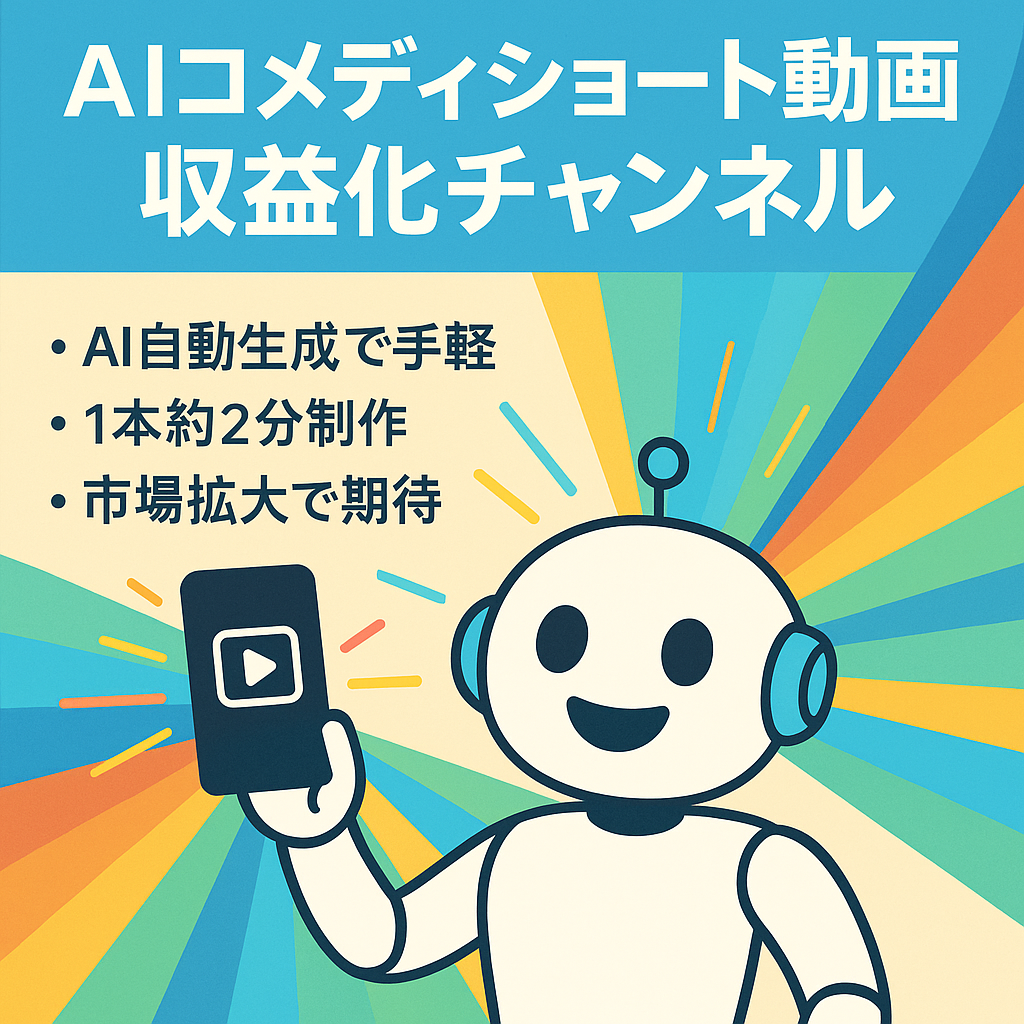 【話題】AI生成のショート動画にて収益化済み！【2分で作れるAIコメディ動画】
