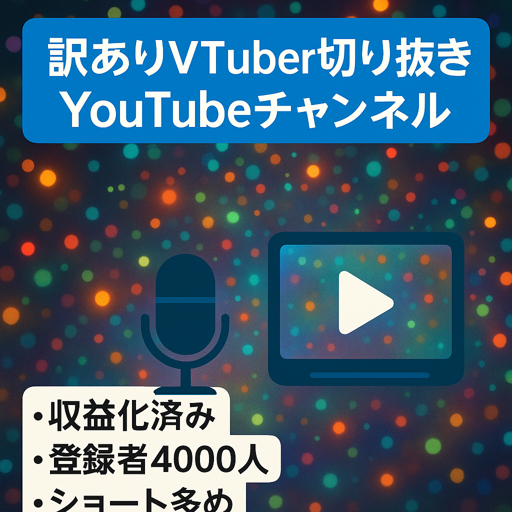 【訳あり】VTuberの切り抜きアカウント・YouTubeチャンネル(Shorts多め)