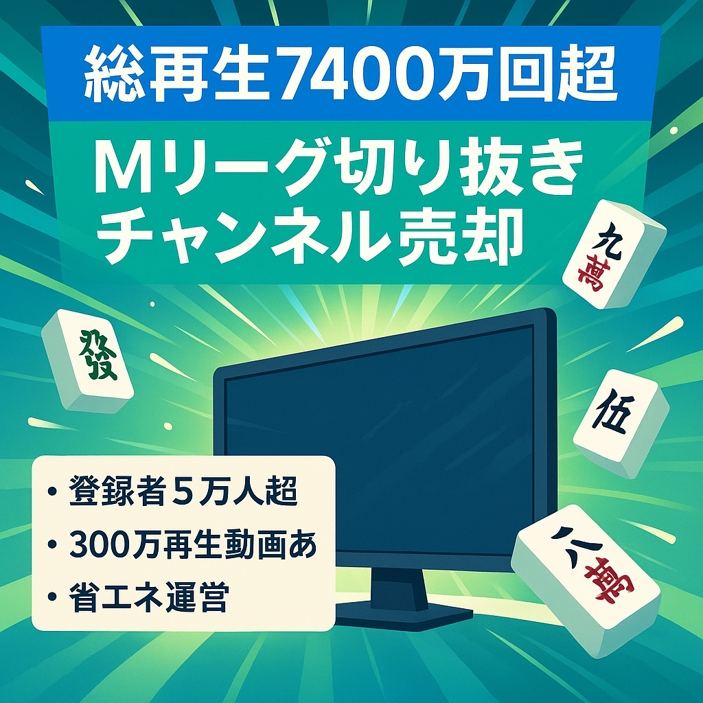 総再生数7,400万回超え／高効率な「省エネ運営」／Mリーグカテゴリ最大級の切り抜きチャンネル。