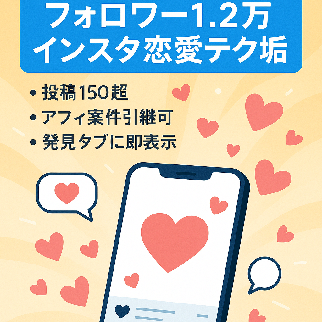 【インスタグラムフォロワー1.2万人】恋愛テクニックネタ系運用垢