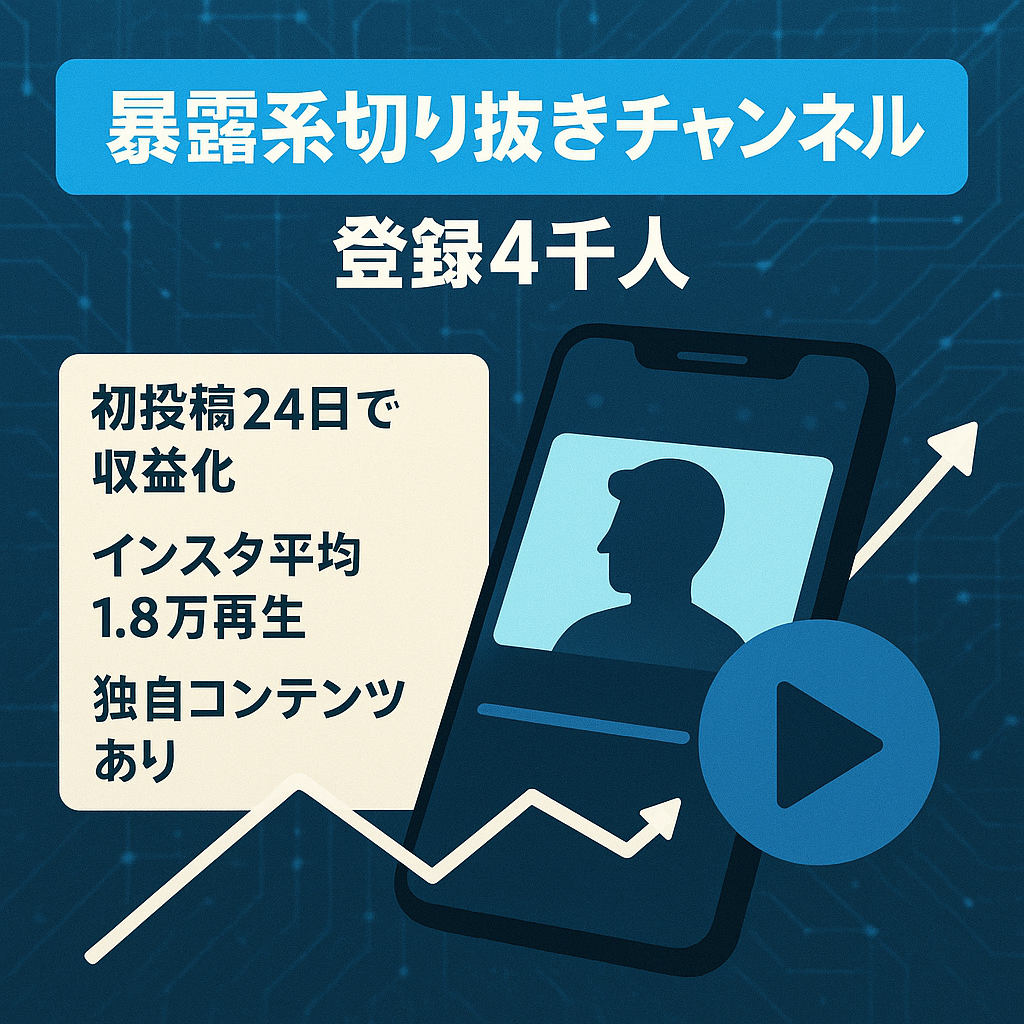【最終値下げ】暴露系YouTuberの切り抜きチャンネル【登録者4000人】