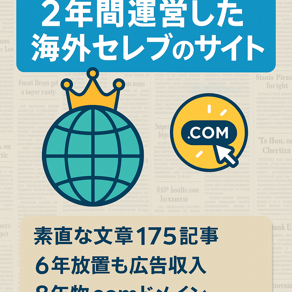 2年間運営した海外セレブのサイト