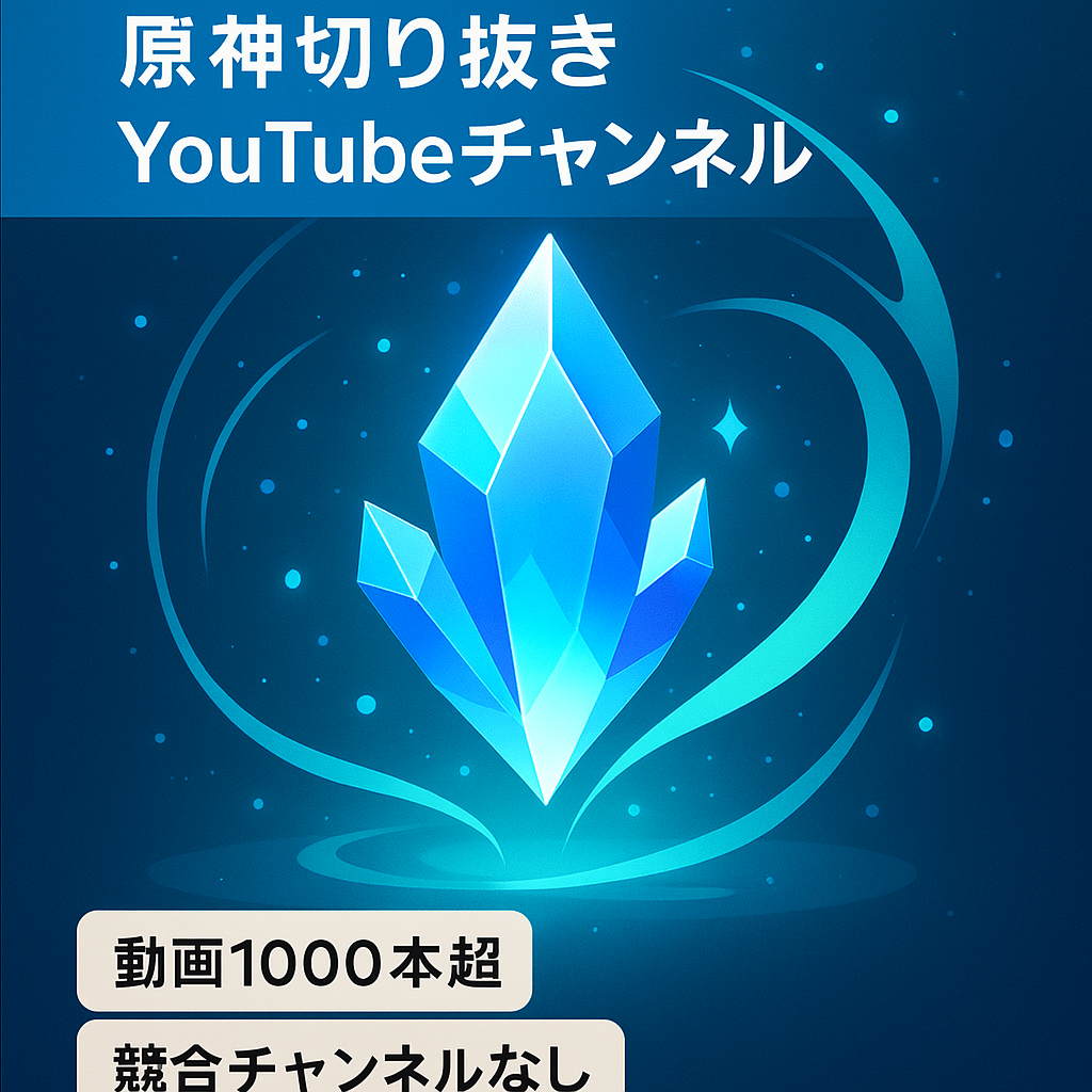 【競合なし・登録者7000人】原神Youtuberの切り抜きチャンネル