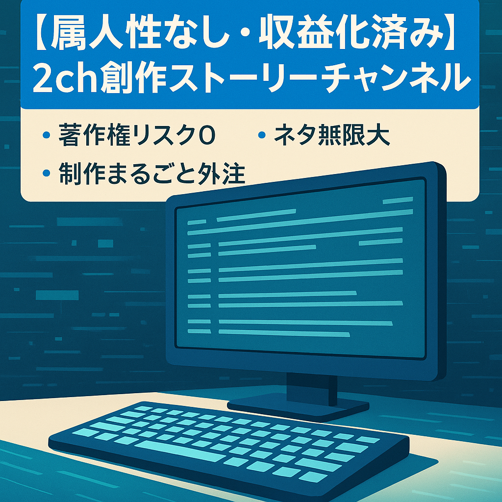 【属人性なし・収益化済み】2ｃｈ系創作ストーリーチャンネル