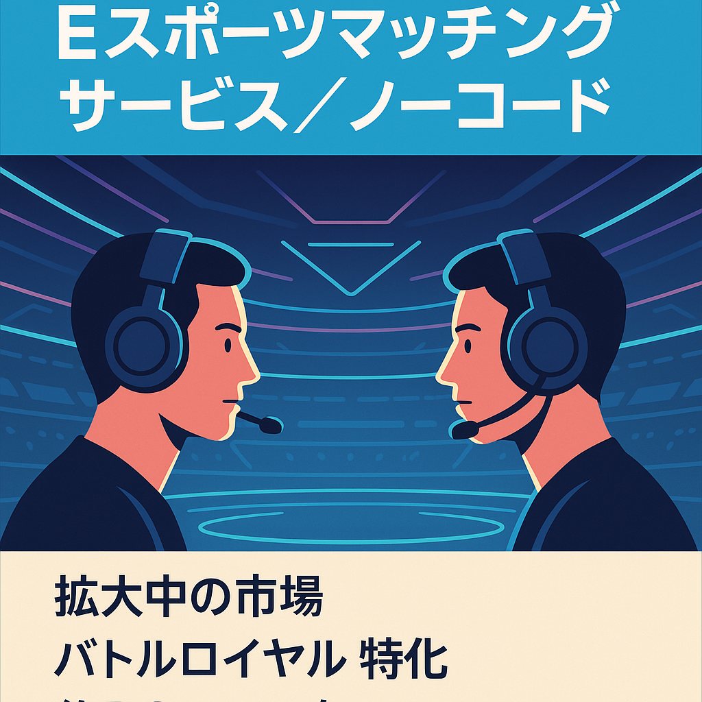 Eスポーツ市場のEC型のマッチングサービス・ノーコードで運営可能