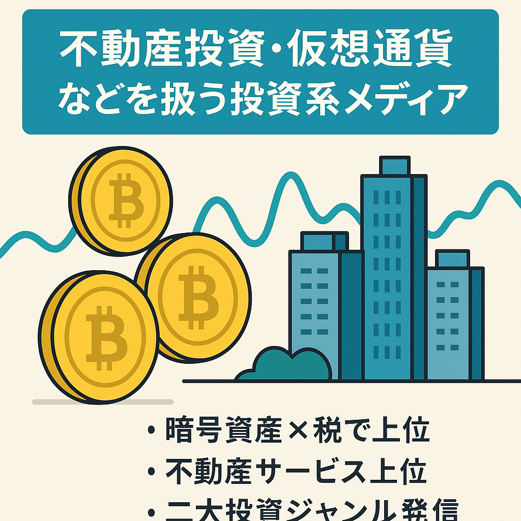 不動産投資・仮想通貨などを扱う投資系メディア