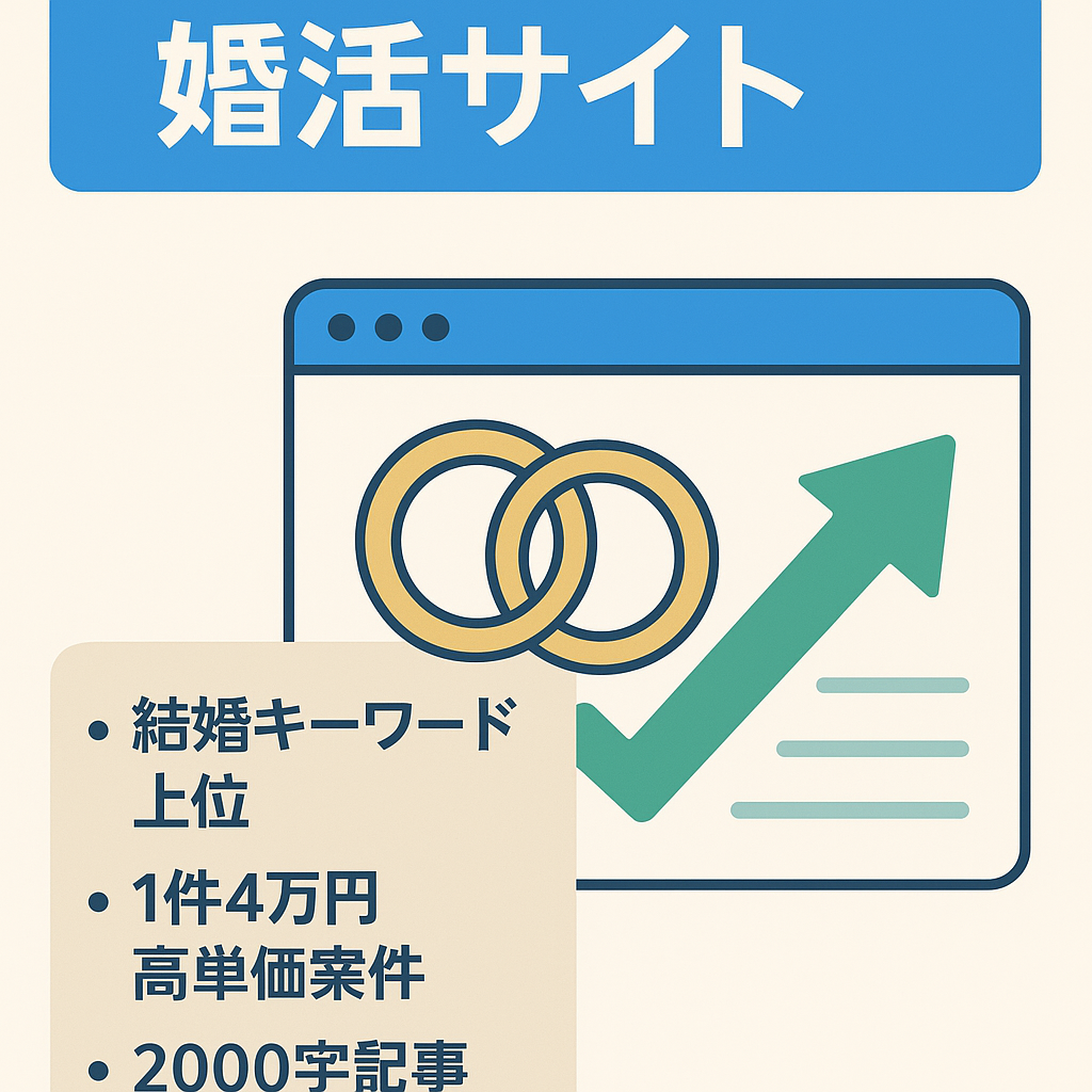 【運営歴4年】ある業種に特化した婚活サイト【高額案件・特単あり】