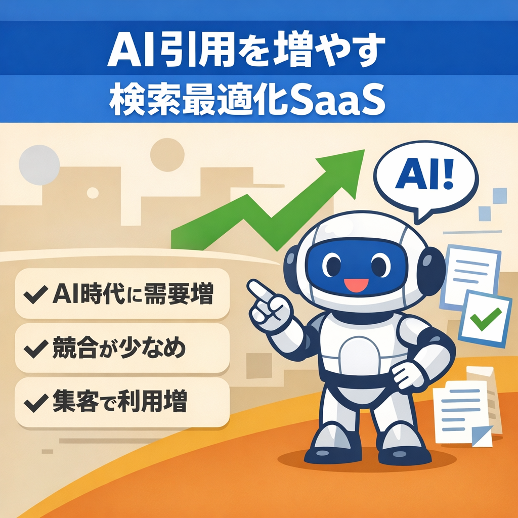 【AIに引用させるSaaS 】AI 検索エンジン最適化（AEO ）ツール