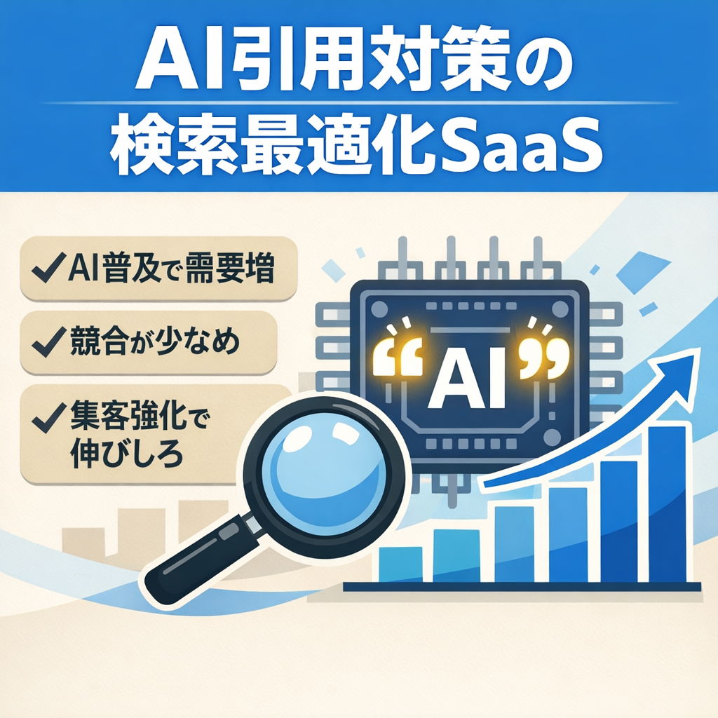 【AIに引用させるSaaS 】AI 検索エンジン最適化（GEO対策）ツール