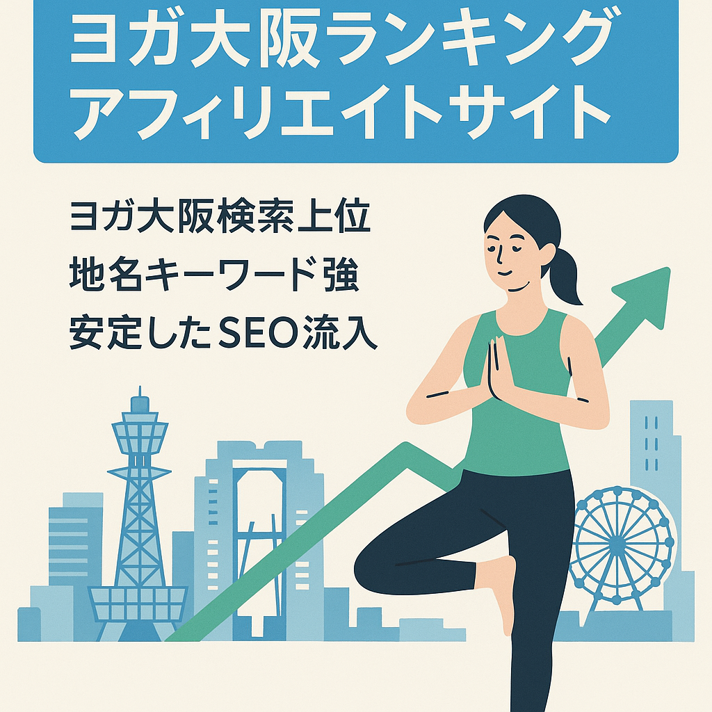 大阪のヨガスタジオにテーマを絞ったランキング型アフィリエイトサイト