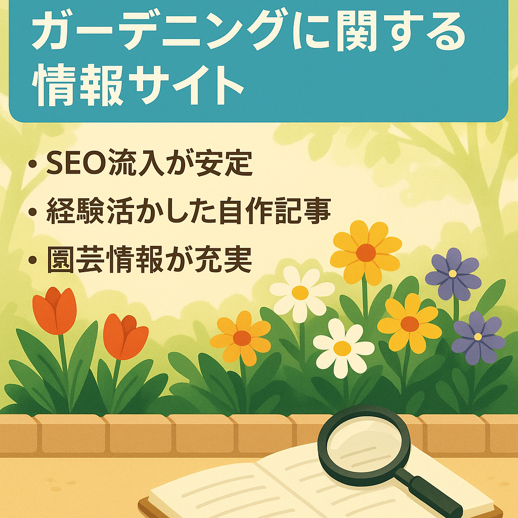 【記事数200記事以上】ガーデニングに関する情報サイト