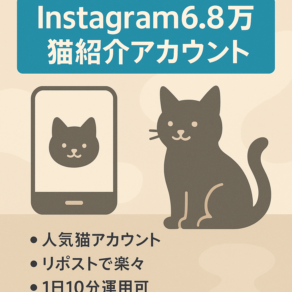 【Instagramフォロワー6万8300人】 ネコ 紹介アカウント！ 動物 ペット 猫 ねこ リポスト運用