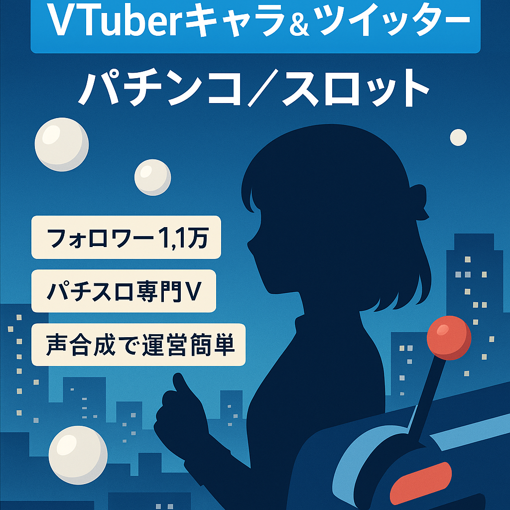 【パチンコ・パチスロ】VTuberキャラ＋ツイッター／フォロワー10,900名超え