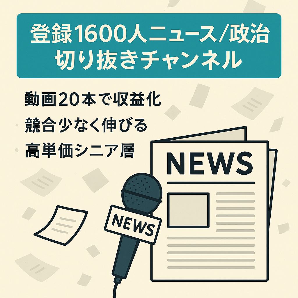 【登録者1600人以上】ニュース・政治系YouTubeの切り抜きチャンネル