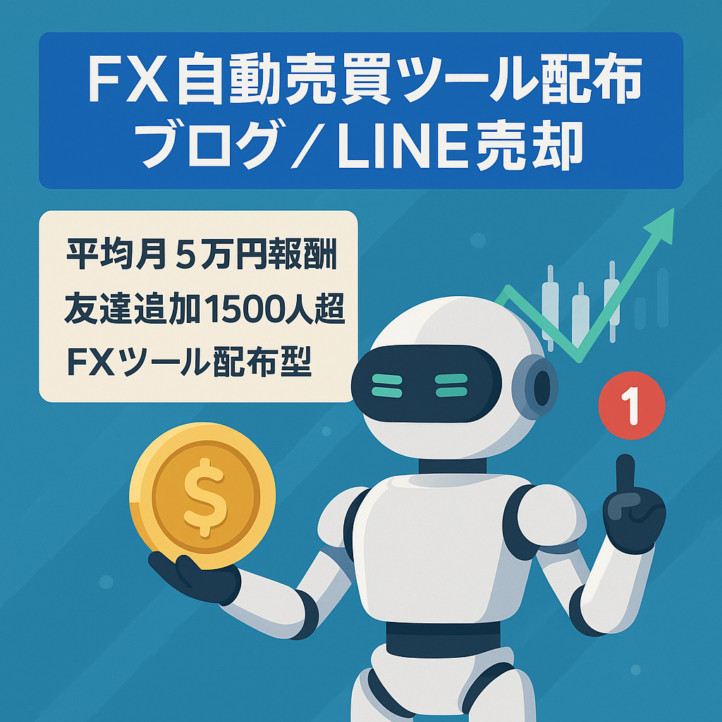 FX自動売買ツールの配布でマネタイズ中のブログ＆LINEアカウントの売却