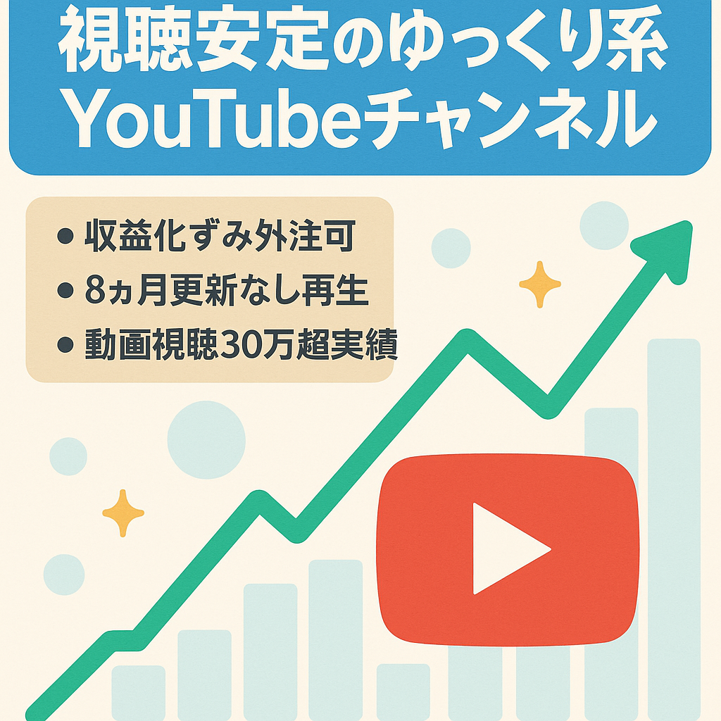 【更新次第で収益増加の可能性あり】更新なしでも毎日視聴者がいるゆっくり系Youtubeチャンネル