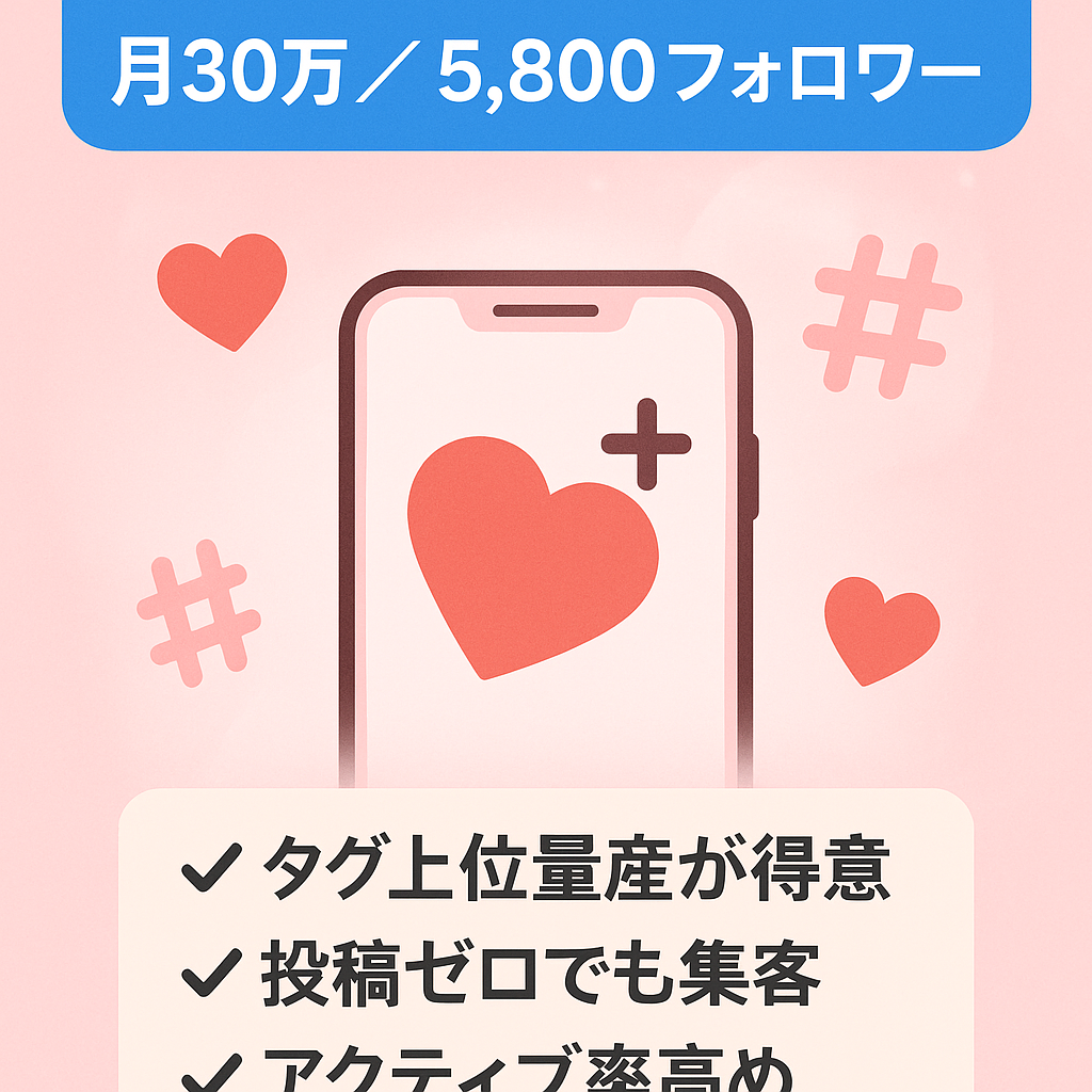 【Instagram恋愛系アカウント】平均30万マネタイズアカウント　フォロワー5800人