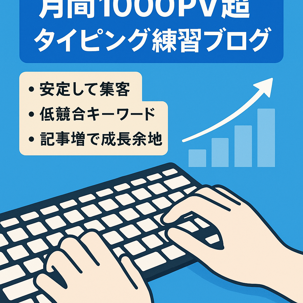 【毎月1,000UU/PV以上】タイピング練習についての解説ブログ