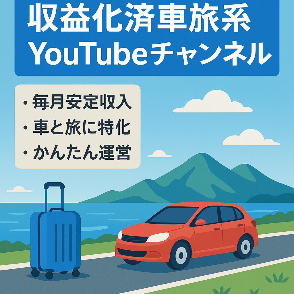 【収益化済み！！】車、旅行関係YOUTUBE　自動車関係の案件