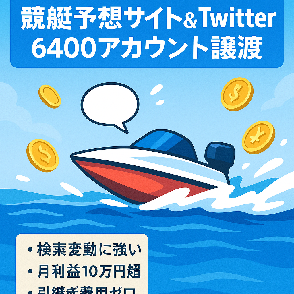 競艇予想支援サイト(Twitterアカウント6400フォロワー超)