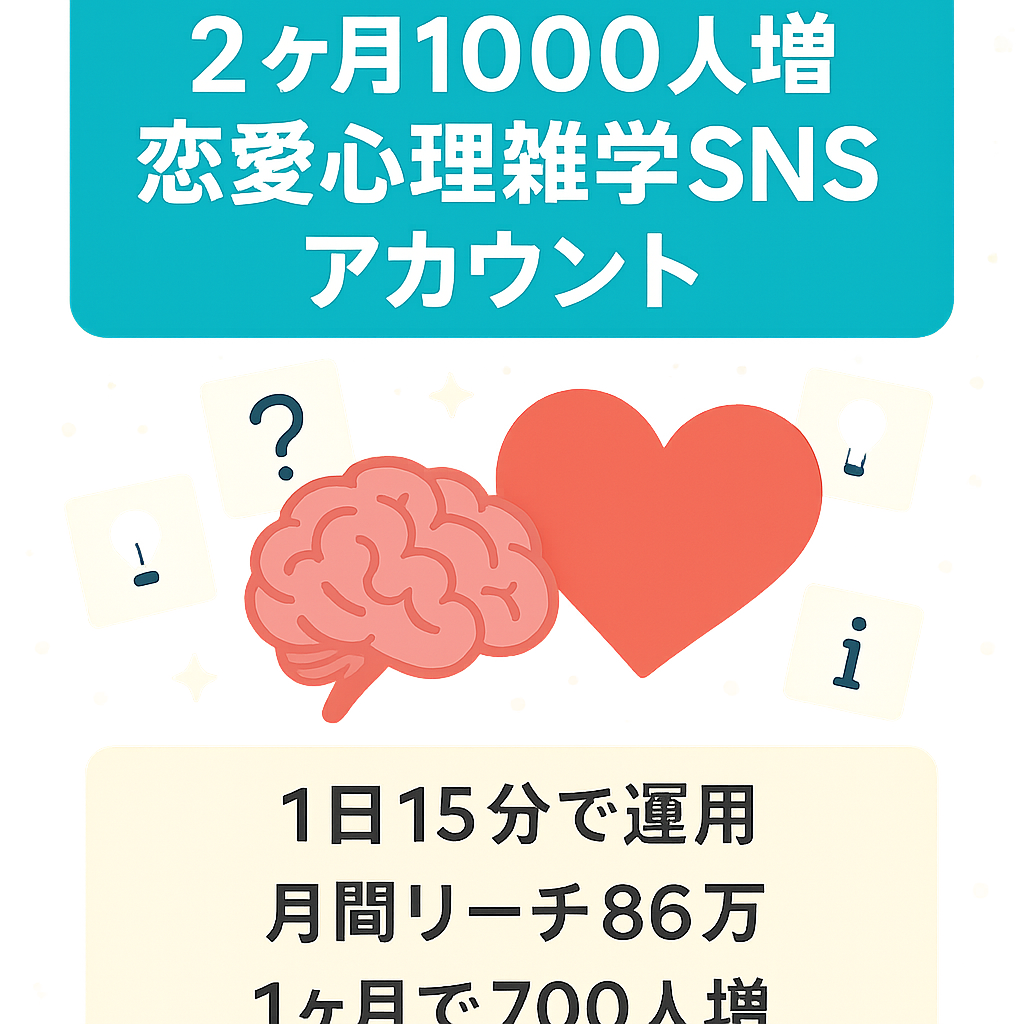 【2ヶ月で約1000フォロワー】『恋愛×心理学×雑学』がテーマ