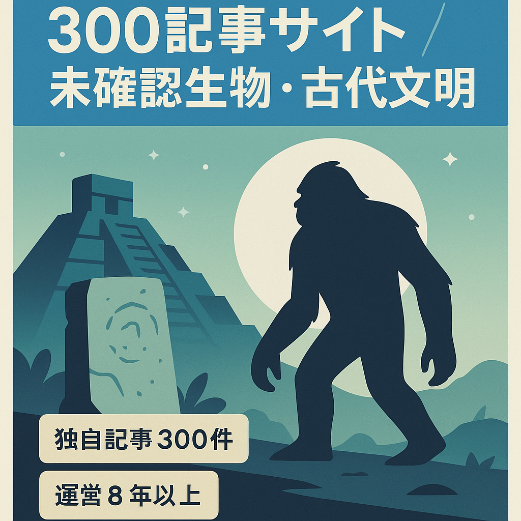 【300記事以上】未確認生物UMAや古代文明に関する情報サイト
