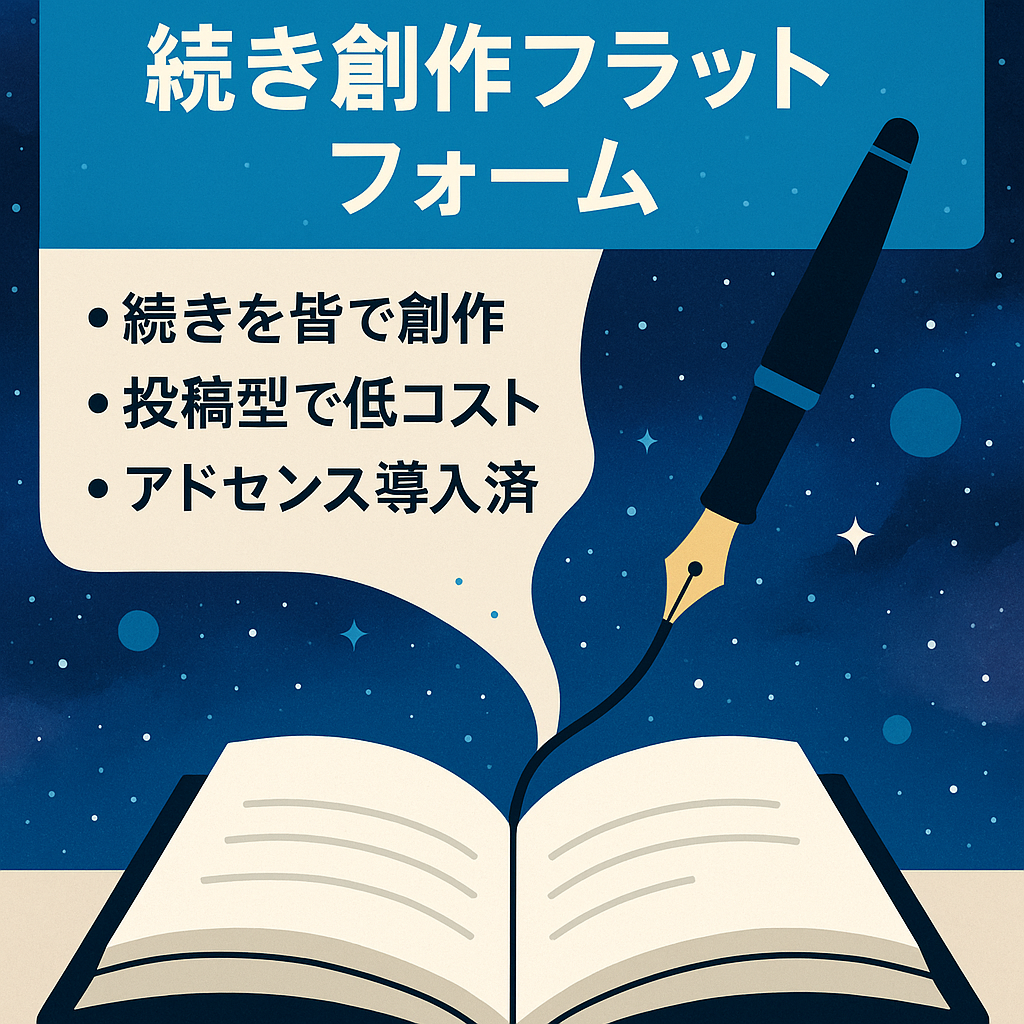 【小説投稿サイト】他人が書いた小説の続きを書けるマルチバース小説投稿プラットフォーム