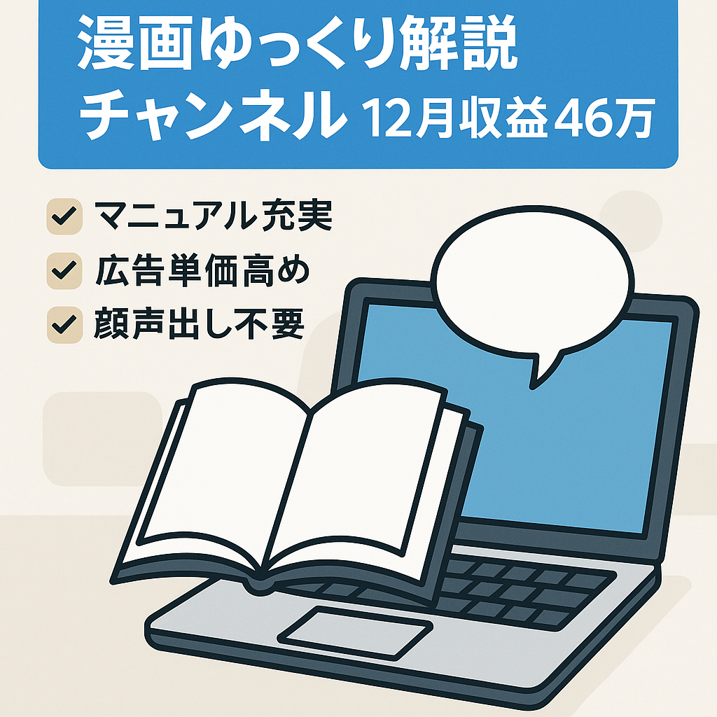 【12月収益46万、1月収益34万】登録者1万人弱、某ネット漫画（アニメ）ゆっくり解説チャンネル