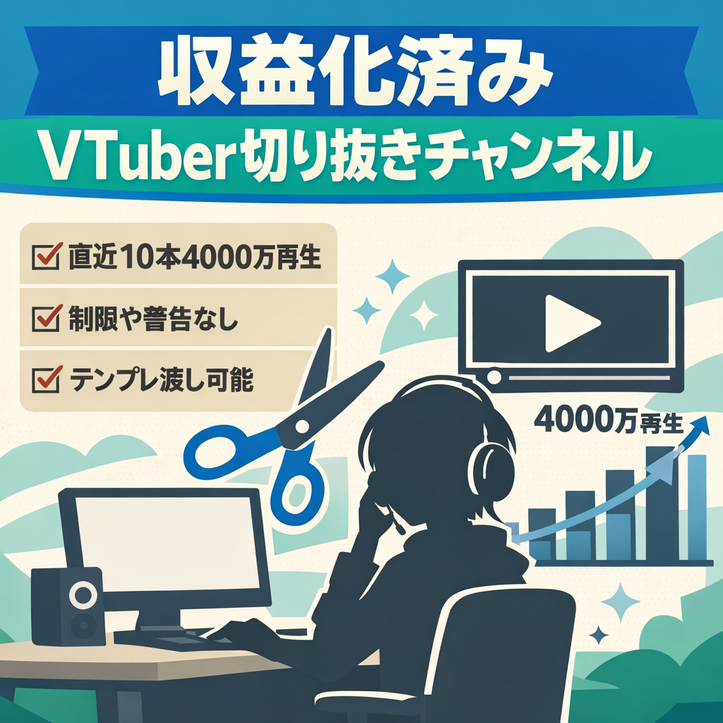 【収益化済み】最高再生数750万再生VTuber切り抜きチャンネル
