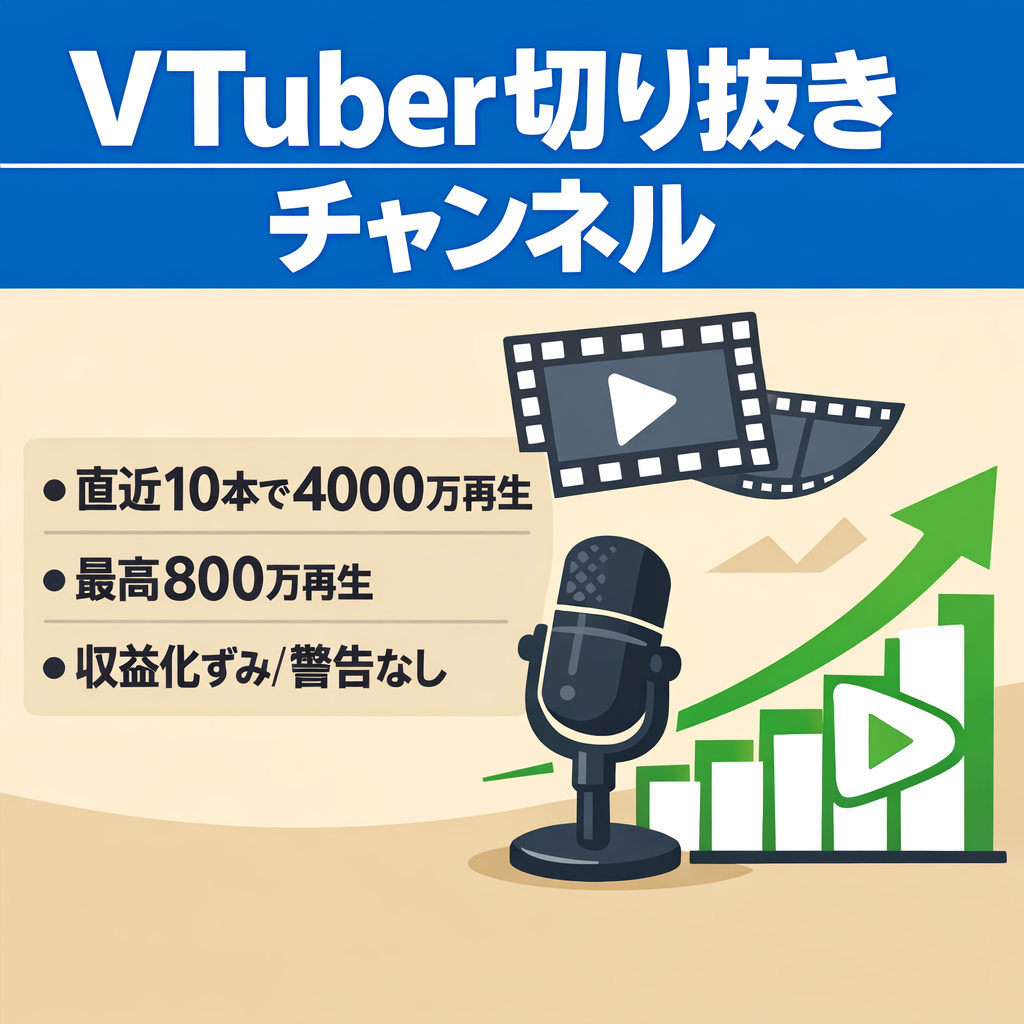 【収益化済み】最高再生数800万再生VTuber切り抜きチャンネル