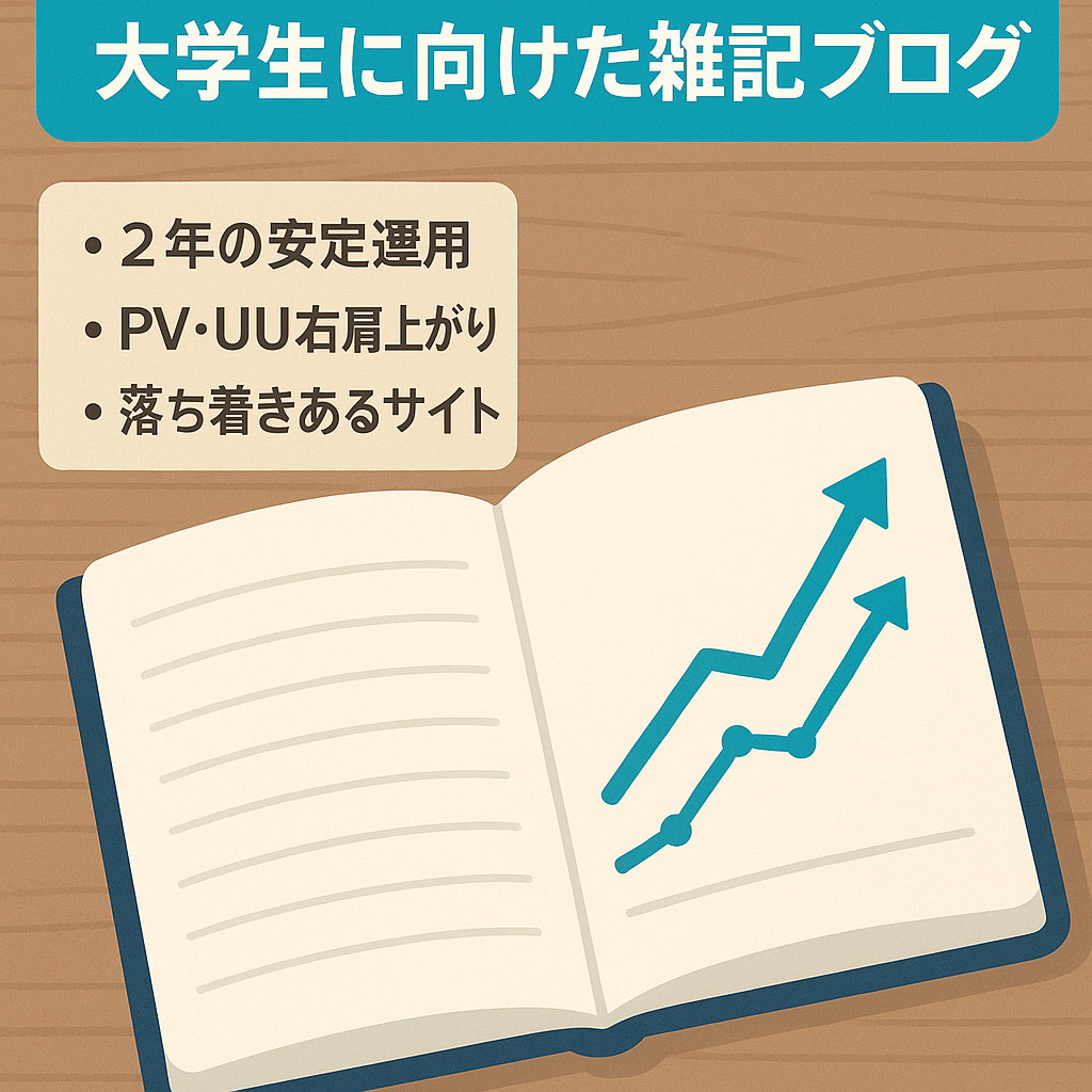 【１年間でPV数右肩上がり】大学生に向けた雑記ブログ