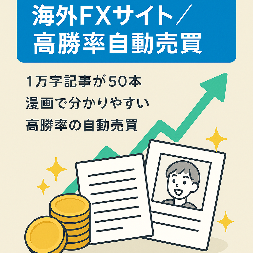 【公開済み50記事】海外FXのアフィリエイトサイトと高勝率EA。