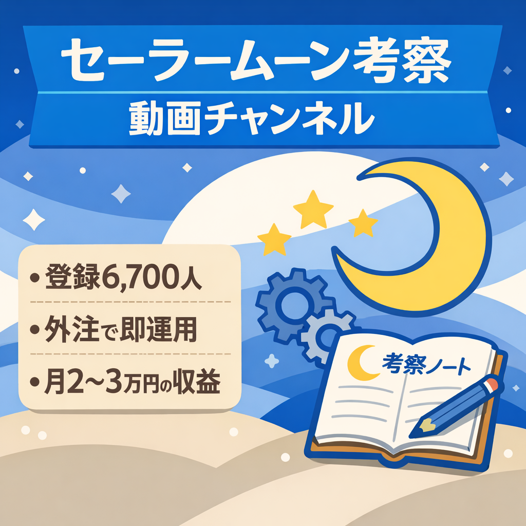 【登録6,700人】セーラームーン考察｜外注運用・収益化済みチャンネル