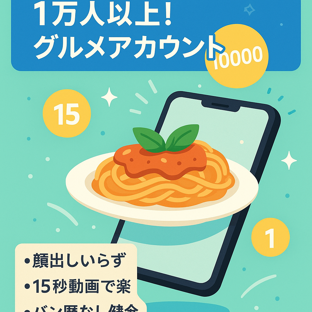 TikTokフォロワー1万人以上！グルメアカウント