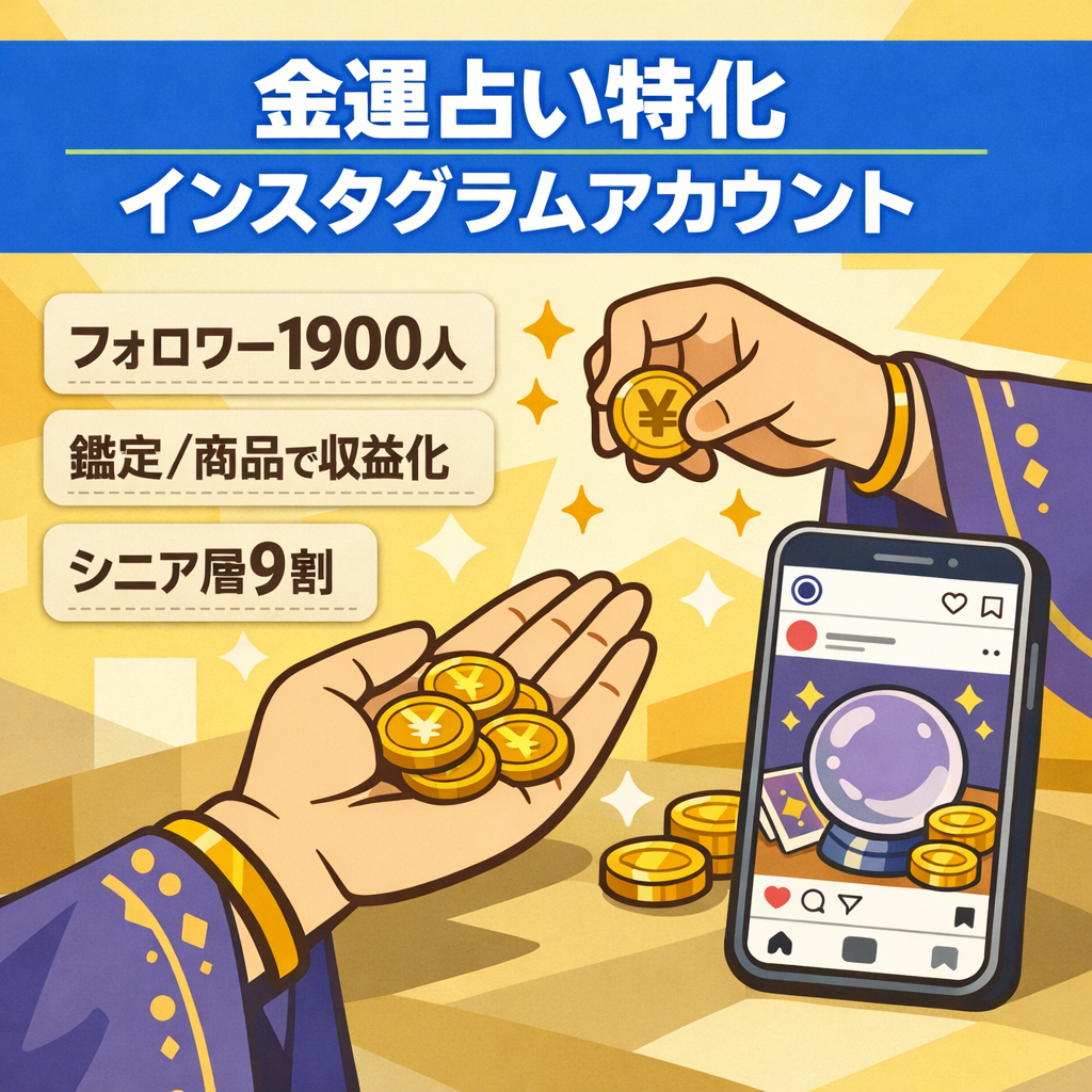 【フォロワー1900人】金運占いに特化したInstagram アカウント