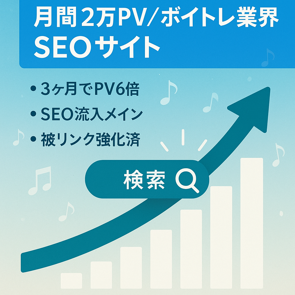 【月間2万PV・直近3ヶ月でPV数6倍】ボイトレ業界で急成長中のSEOサイト