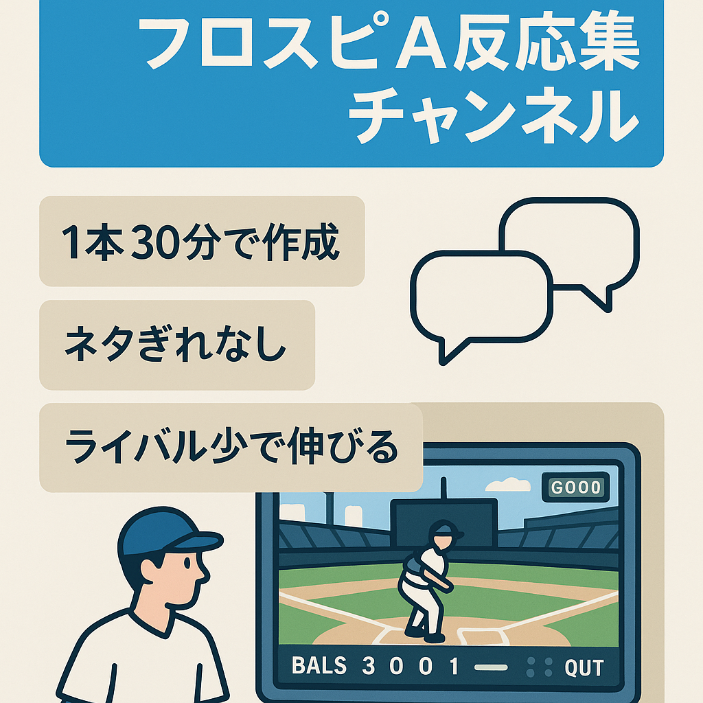 【5月収益約4万円】プロスピAの2ch反応集系YouTubeチャンネル
