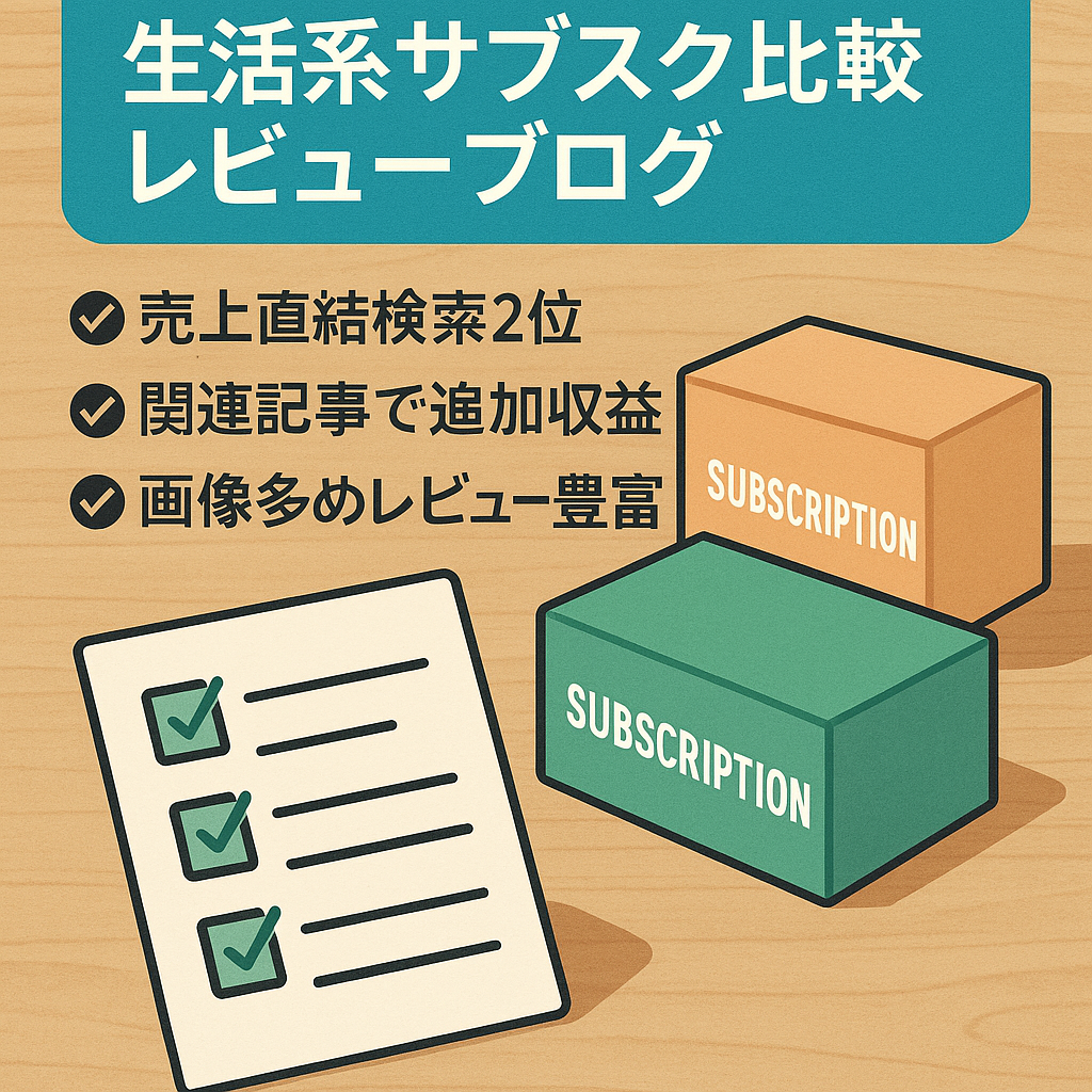 【安定収益あり！】生活系サブスクサービスの比較・レビューブログ