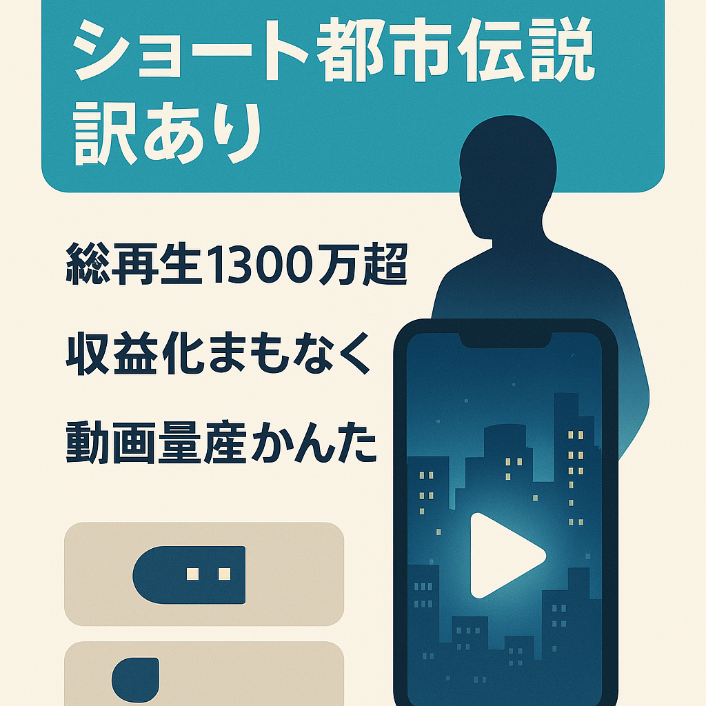 最終値下げ【総再生1,300万超＆総フォロワー2万人超】TikTok＋YouTubeショート都市伝説パッケージ　訳あり