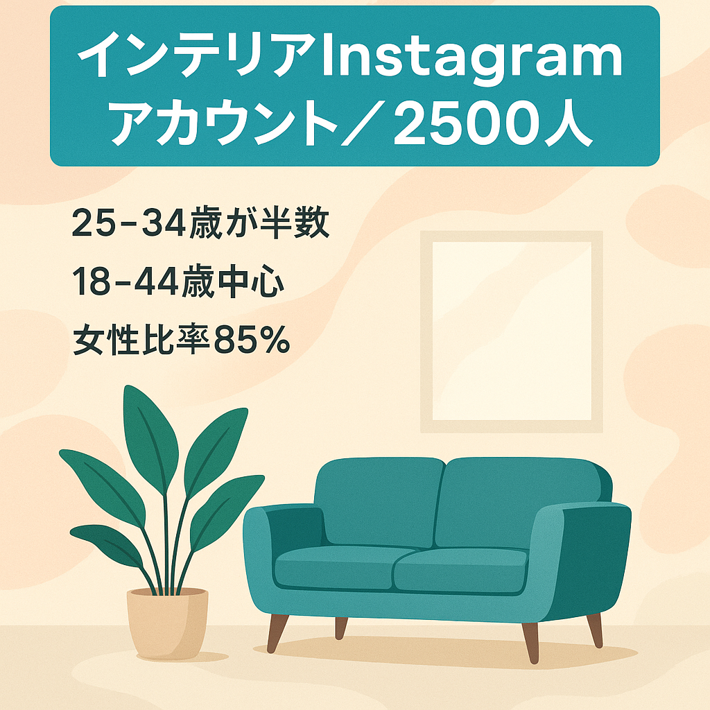 【フォロワー2500人】インテリアのInstagramアカウント（リポスト運用）