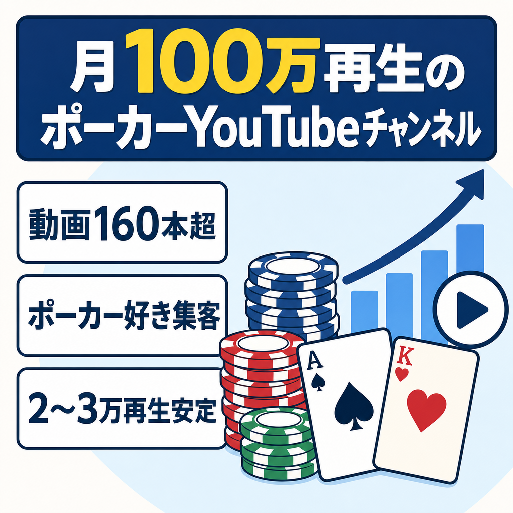 【100万再生以上/月】属人系ポーカーYoutubeチャンネル