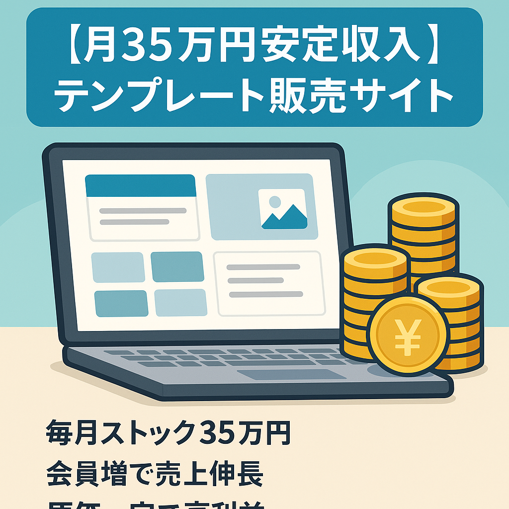 【月35万円安定収入】サブスクリプションテンプレートサイト