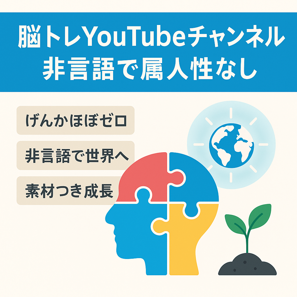 【属人性なし！今後伸びる可能性高】脳トレジャンルのyoutubeチャンネル