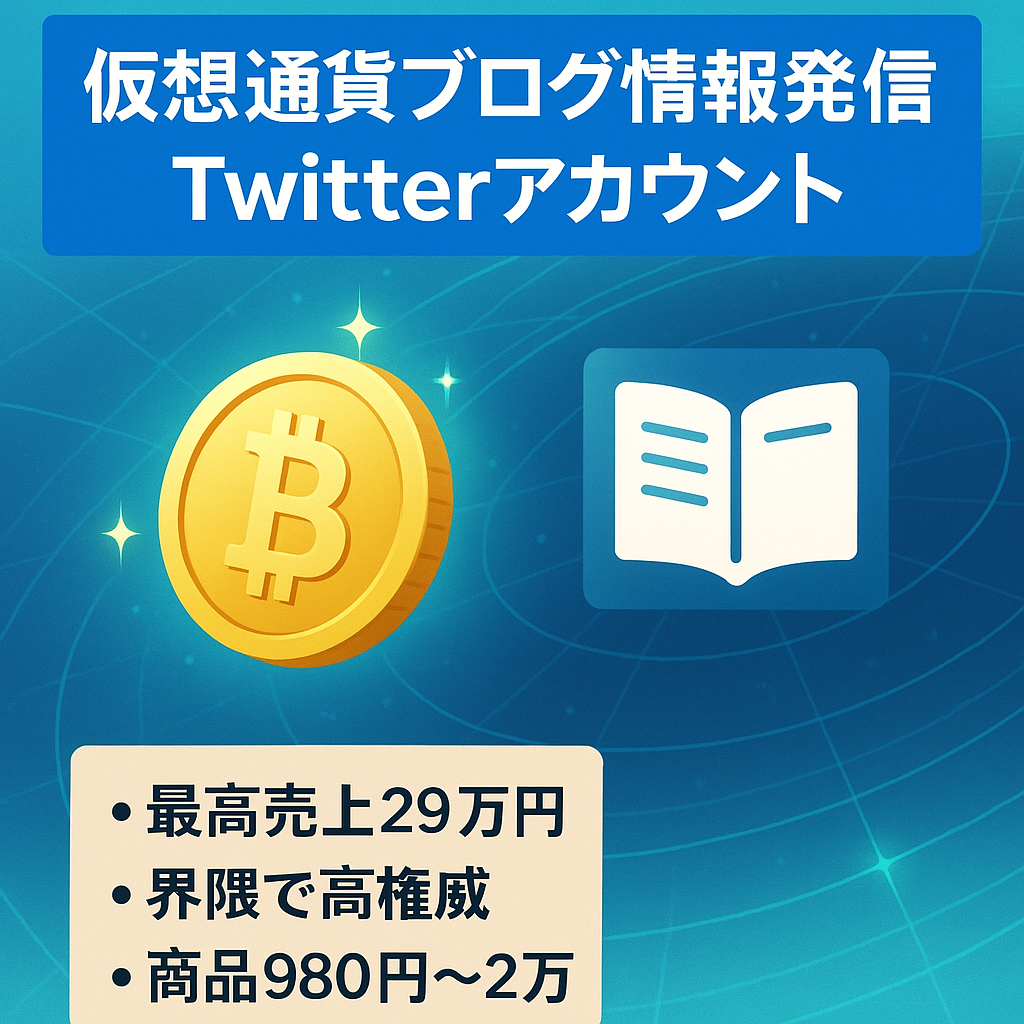 仮想通貨ブログに特化した情報発信を行うTwitterアカウント【単月最高収益29万円】