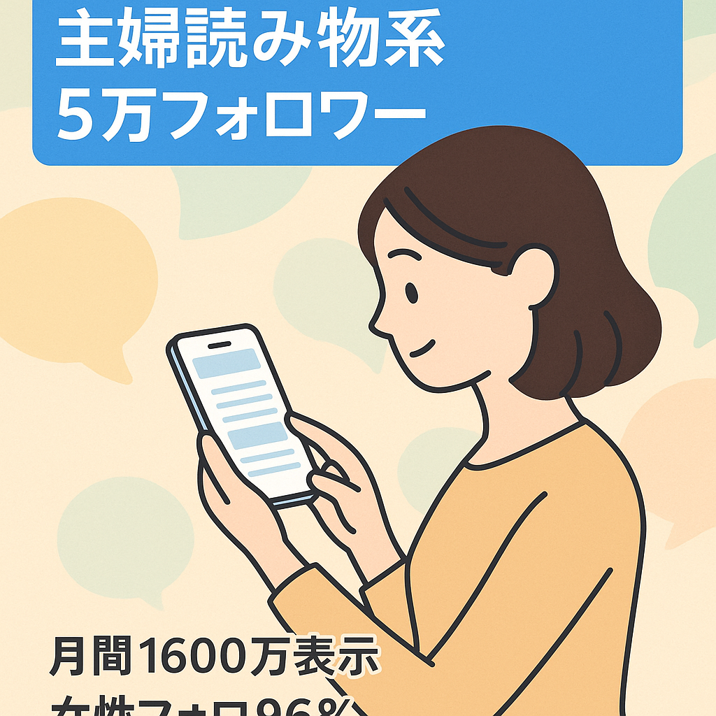 【Instagramフォロワー5万人】主婦向け読み物系アカウント