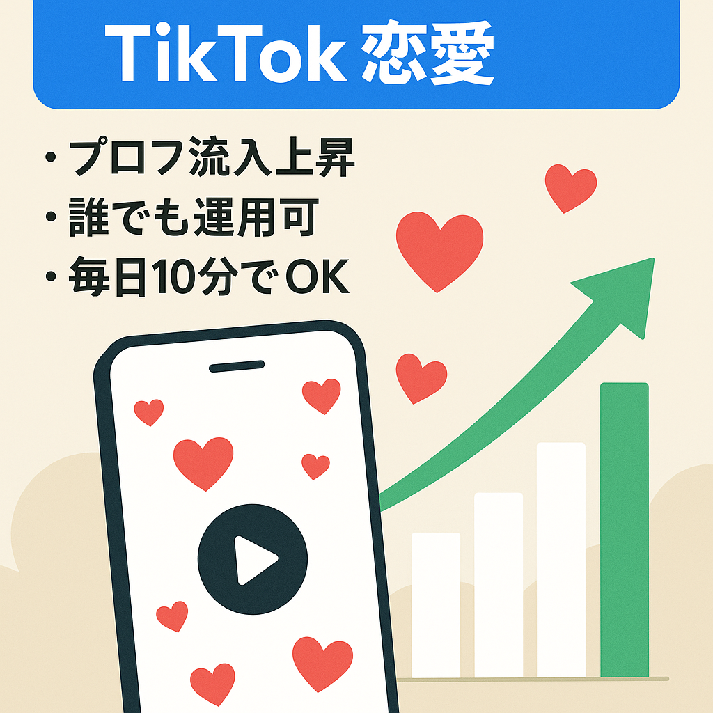 【TikTok最高400万回再生！】恋愛垢最安値でお譲りします！アフィリエイト、コンテンツ販売など...