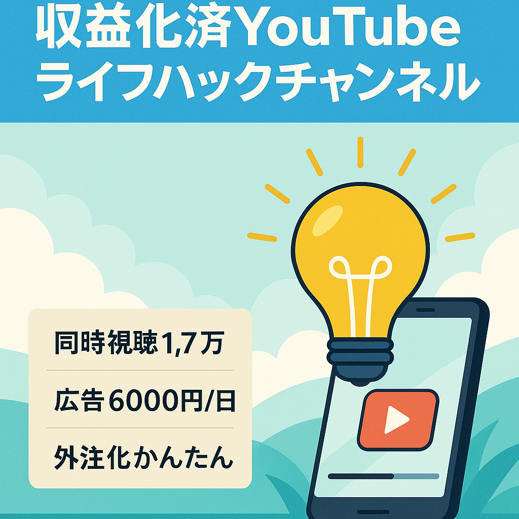【ネタが豊富でYouTube運営ラクチン】２ヶ月で収益化済みのライフハック系チャンネル！