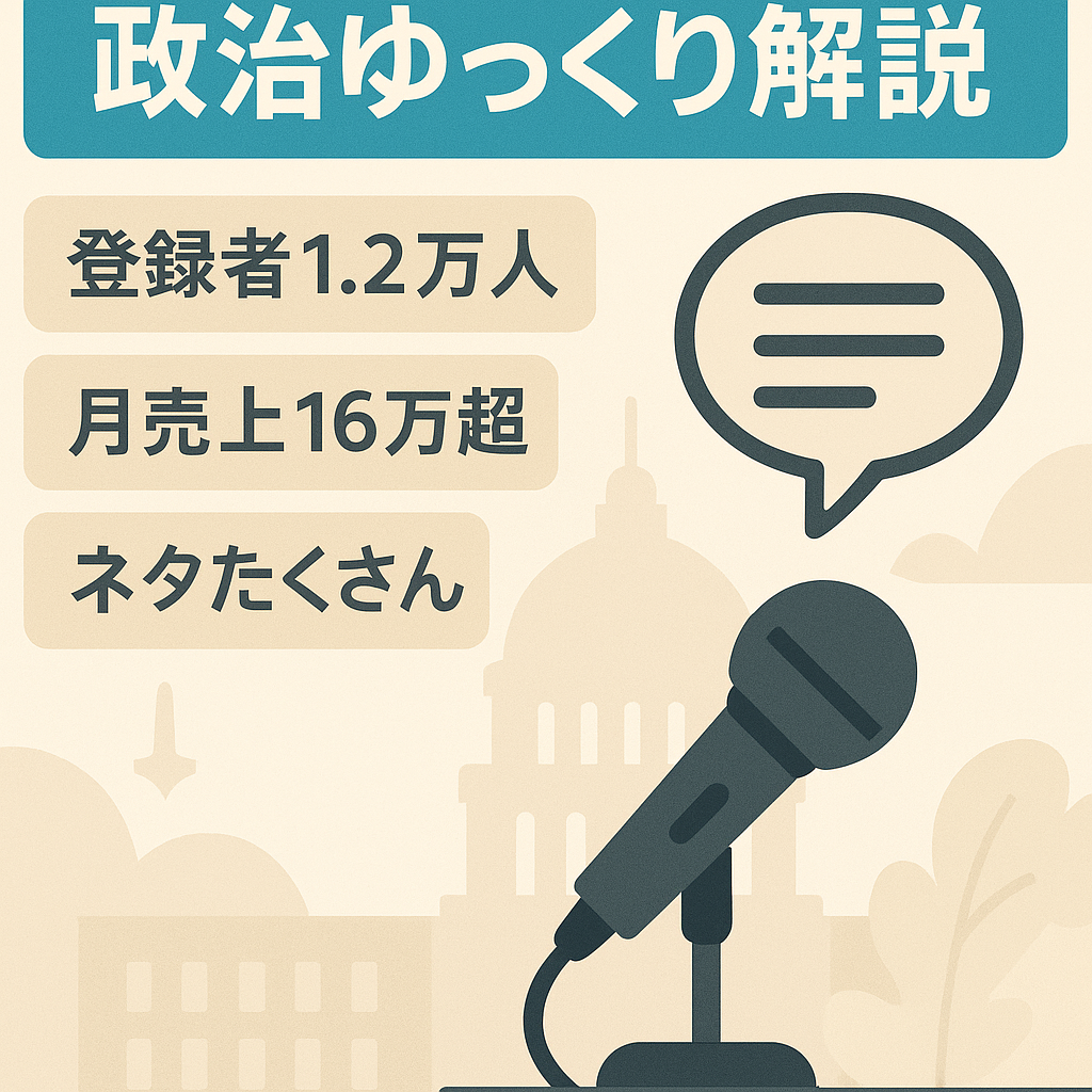 【YouTube登録者1.2万人】政治系ゆっくり解説系チャンネル【早期売却希望】 12月売上16万～