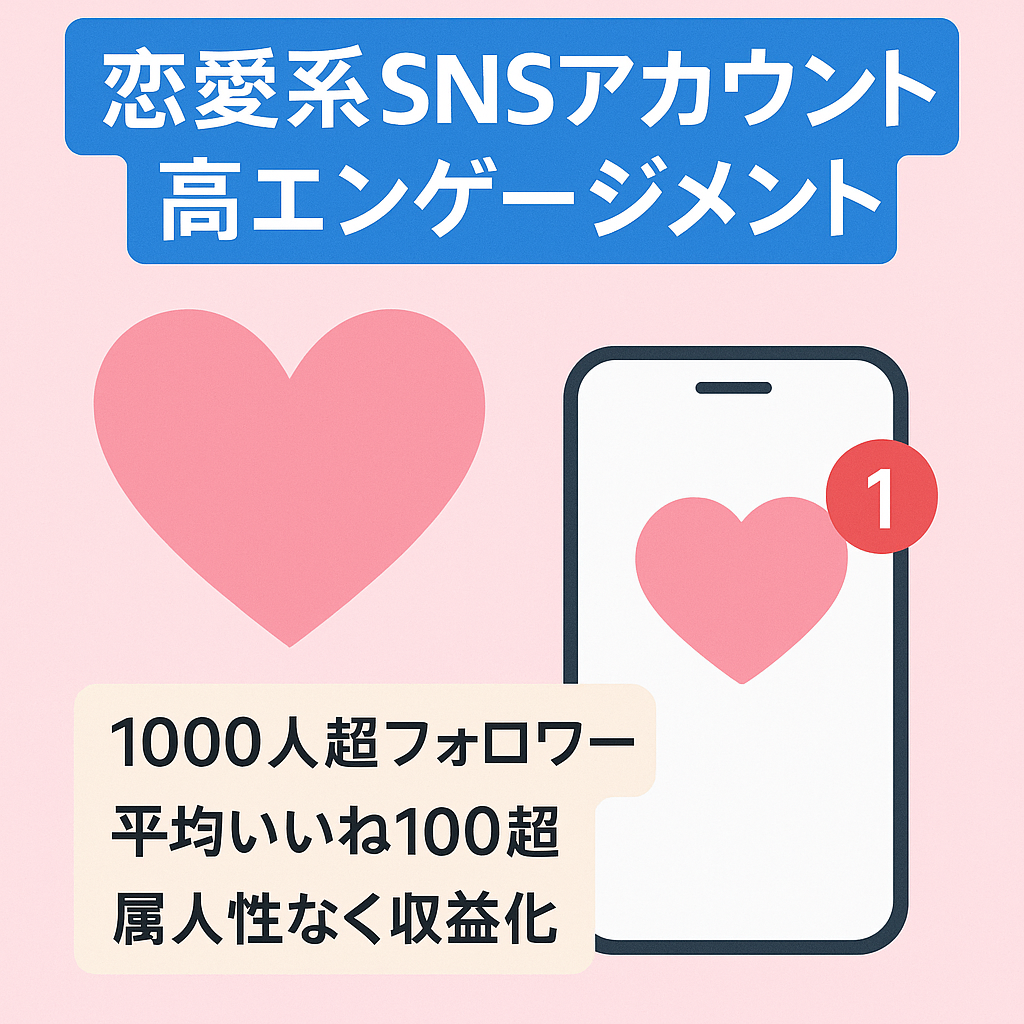 【フォロワー1000人以上】高エンゲージメントの恋愛系アカウント